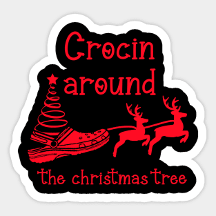 Crocin around the christmas tree Sticker